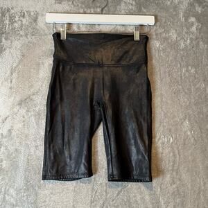 Spanx‎ Faux Leather Bike Shorts Sz Small